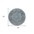 8' Blue Round Medallion Washable Indoor Outdoor Area Rug