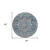 8' Blue Round Medallion Washable Indoor Outdoor Area Rug
