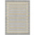 8' X 10' Gray And Silver Striped Washable Indoor Outdoor Area Rug Transitional Style - Gray, Silver Color