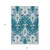 9' X 12' Teal Blue Navy Blue And Gray Ikat Washable Indoor Outdoor Area Rug