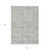 9' X 12' Gray Ivory And Brown Floral Washable Indoor Outdoor Area Rug