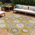 10' X 14' Gold Ivory And Taupe Southwestern Washable Indoor Outdoor Area Rug