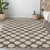 8' X 10' Brown And Beige Polka Dot Washable Indoor Outdoor Area Rug