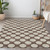 8' X 10' Brown And Beige Polka Dot Washable Indoor Outdoor Area Rug