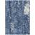 9' X 12' Denim Blue And Ivory Abstract Washable Indoor Outdoor Area Rug Transitional Style - Denim Blue, Ivory Color