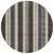 8' Black And Ivory Round Striped Washable Indoor Outdoor Area Rug - 880016687521