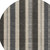 8' Black And Ivory Round Striped Washable Indoor Outdoor Area Rug - 880016687521
