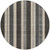 8' Black And Ivory Round Striped Washable Indoor Outdoor Area Rug - 880016687521
