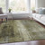 8' X 10' Olive Green And Ivory Abstract Washable Indoor Outdoor Area Rug - 880016391077