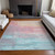 9' X 12' Salmon And Beige Abstract Washable Indoor Outdoor Area Rug