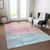 9' X 12' Salmon And Beige Abstract Washable Indoor Outdoor Area Rug