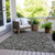 8' X 10' Black And Ivory Floral Washable Indoor Outdoor Area Rug Transitional Style - Black, Ivory Color