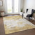 10' X 14' Gold Brown And Beige Abstract Washable Indoor Outdoor Area Rug - Gold, Brown, Beige
