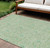 8' X 10' Sage And Artichoke Green Floral Washable Indoor Outdoor Area Rug