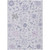 10' X 14' Lavender Mauve And Gray Floral Washable Indoor Outdoor Area Rug