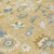 8' Wheat Blue And Ivory Round Floral Washable Indoor Outdoor Area Rug