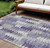 9' X 12' Purple Lavender And Gray Geometric Washable Indoor Outdoor Area Rug