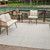 8' X 10' Cream and Beige Striped Distressed Indoor Outdoor Area Rug - Cream, Beige