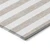 9' X 12' Taupe and White Striped Washable Indoor Outdoor Area Rug