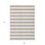 9' X 12' Taupe and White Striped Washable Indoor Outdoor Area Rug