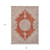 8' X 10' Rust And Beige Oriental Washable Indoor Outdoor Area Rug