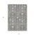 10' X 14' Charcoal Ivory And Green Oriental Washable Indoor Outdoor Area Rug