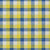 10' X 14' Yellow Blue And Beige Plaid Washable Indoor Outdoor Area Rug