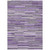 9' X 12' Purple And Gray Striped Washable Indoor Outdoor Area Rug