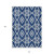 10' X 14' Navy Blue And Ivory Trellis Washable Indoor Outdoor Area Rug