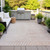 8' X 10' Copper And Silver Abstract Washable Indoor Outdoor Area Rug