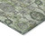 10' X 14' Artichoke Green And Fern Green Damask Washable Indoor Outdoor Area Rug