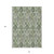 10' X 14' Artichoke Green And Fern Green Damask Washable Indoor Outdoor Area Rug