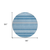8' Round Blue Round Striped Washable Non Skid Indoor Outdoor Area Rug