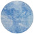 8' Denim Blue And Sky Blue Round Nautical Washable Indoor Outdoor Area Rug
