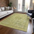 9' X 12' Fern Green And Sage Medallion Washable Indoor Outdoor Area Rug