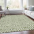 10' X 14' Green And Beige Geometric Washable Indoor Outdoor Area Rug