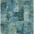 8' X 10' Teal Blue And Pale Aqua Abstract Washable Indoor Outdoor Area Rug - Teal Blue, Pale Aqua