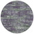 8' Purple And Green Round Geometric Washable Indoor Outdoor Area Rug