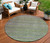 8' Olive Green And Purple Round Striped Washable Indoor Outdoor Area Rug