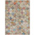 8' X 10' Terra Cotta Beige And Teal Blue Geometric Washable Indoor Outdoor Area Rug