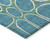 10' X 14' Teal Blue Ivory And Green Abstract Washable Indoor Outdoor Area Rug - Teal Blue, Ivory, Green