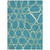10' X 14' Teal Blue Ivory And Green Abstract Washable Indoor Outdoor Area Rug - Teal Blue, Ivory, Green