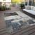 10' X 14' Charcoal Gray And Tan Abstract Washable Indoor Outdoor Area Rug