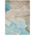 10' X 14' Teal Abstract Washable Non Skid Indoor Outdoor Area Rug Transitional Style - Teal Blue Color