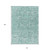 10' X 14' Teal Blue Aqua And Gray Floral Washable Indoor Outdoor Area Rug