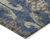 8' X 10' Navy Blue Green And Brown Floral Washable Indoor Outdoor Area Rug