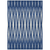 9' X 12' Navy Blue Gray And Ivory Geometric Washable Indoor Outdoor Area Rug