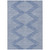 8' X 10' Denim Blue And Ivory Geometric Washable Indoor Outdoor Area Rug Transitional Style - Denim Blue, Ivory Color