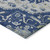 8' X 10' Navy Blue Ivory And Gray Oriental Washable Indoor Outdoor Area Rug