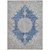 8' X 10' Navy Blue And Ivory Oriental Washable Indoor Outdoor Area Rug